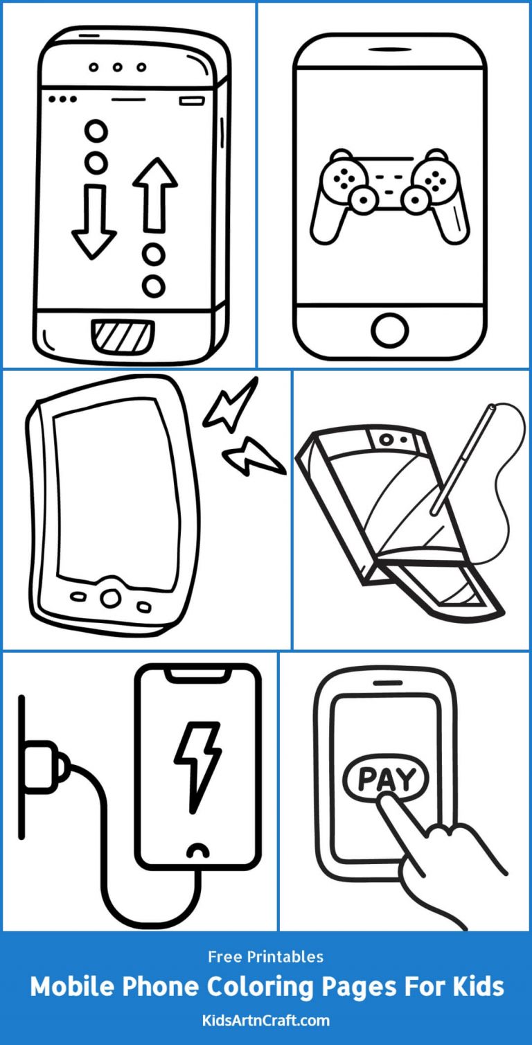 65+ Top Cell Phone Coloring Pages for Kids Printable