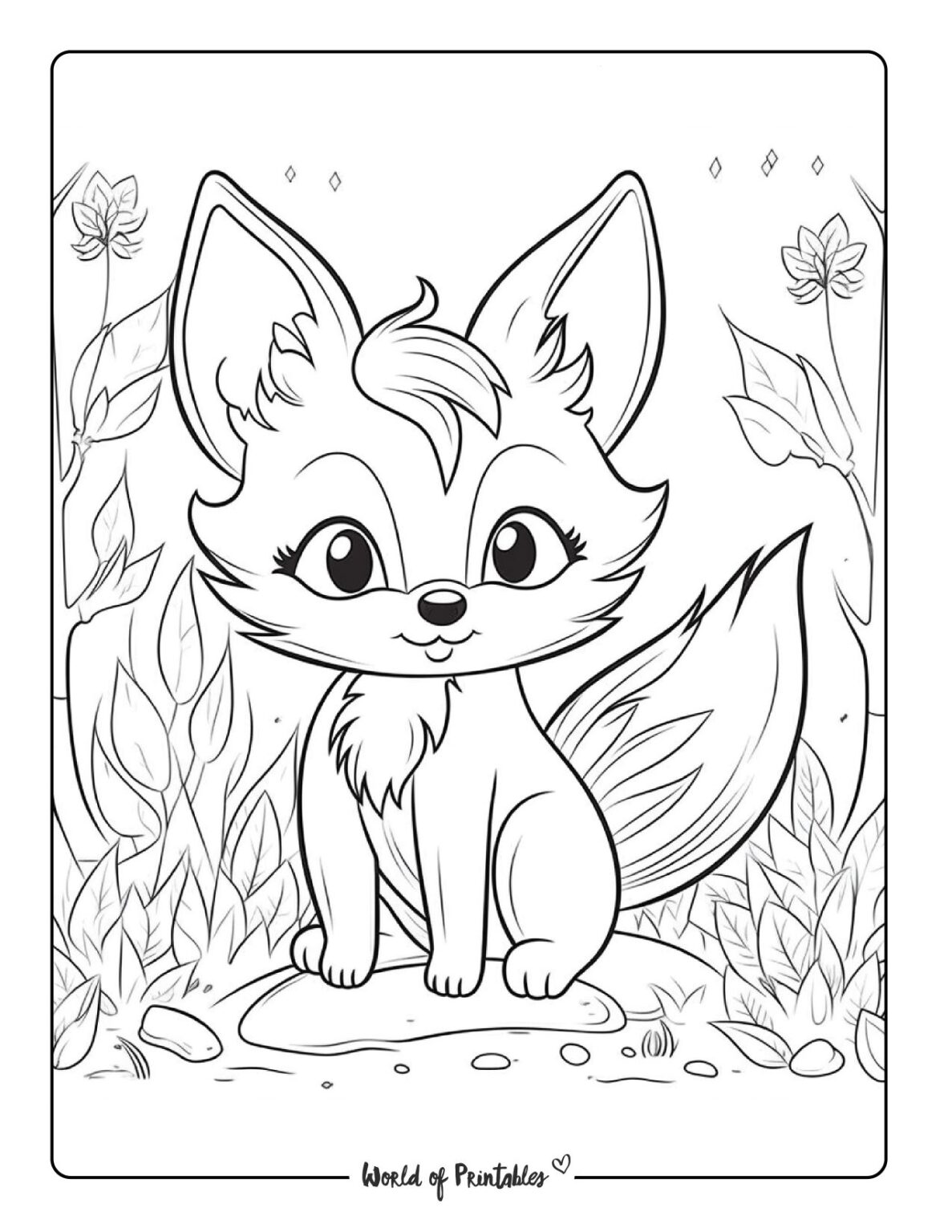 66+ Entertaining Fox Coloring Pages Printable