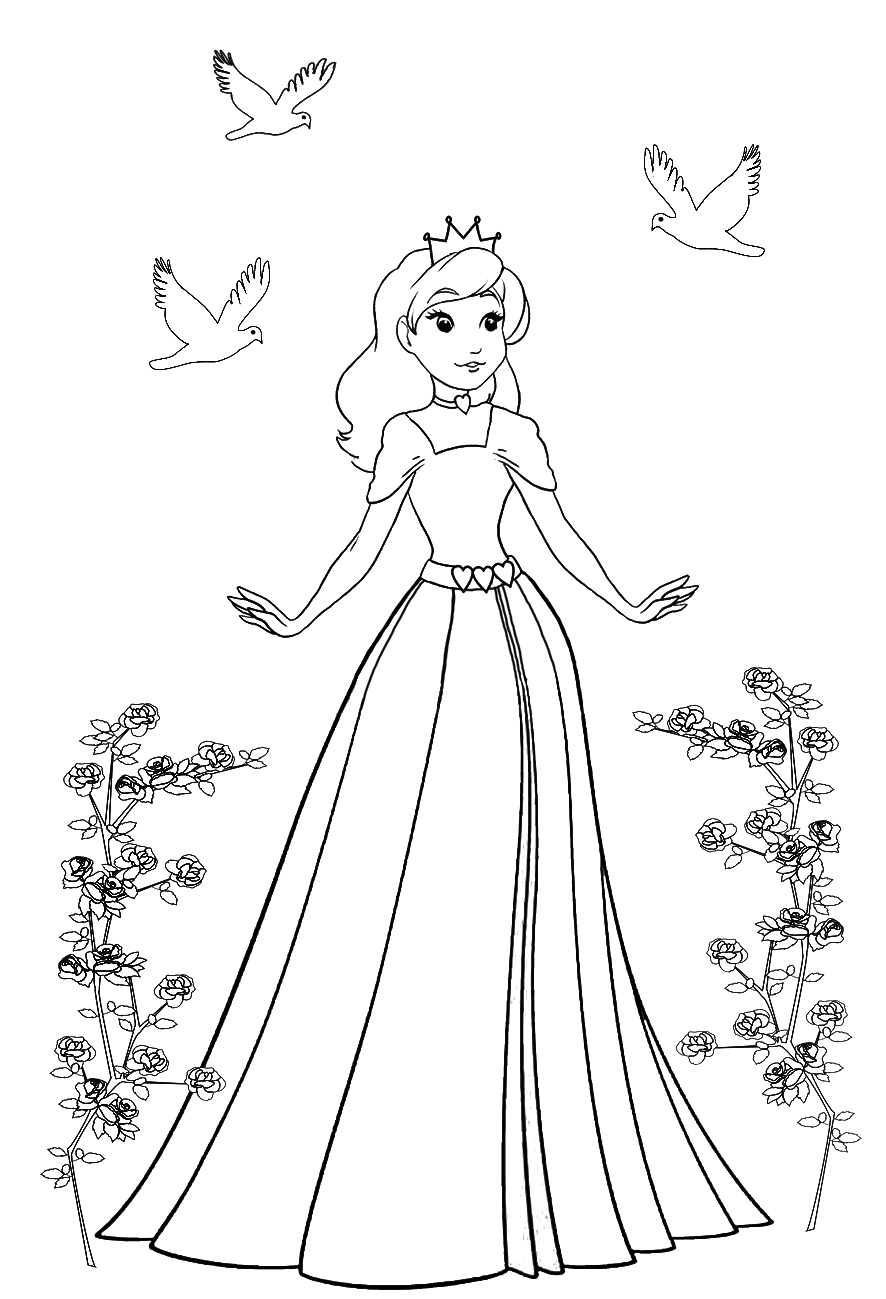 7+ Engaging Princess Summer Coloring Pages Printable