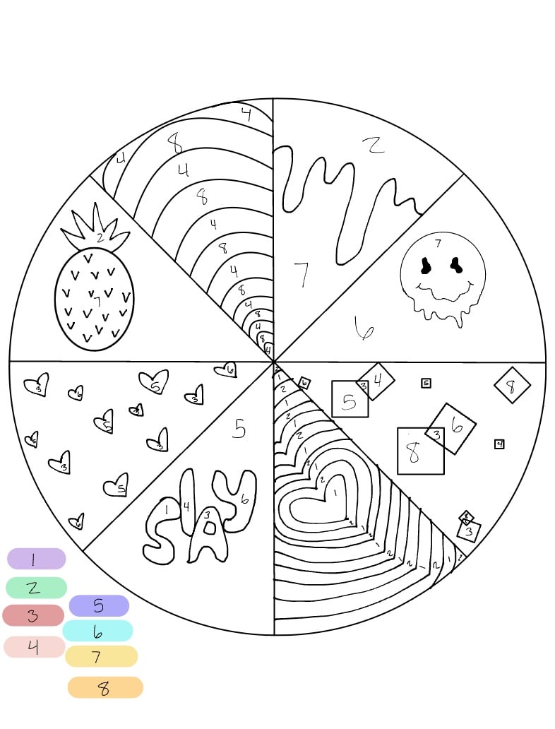 70+ Adorable Preppy Coloring Pages Printable