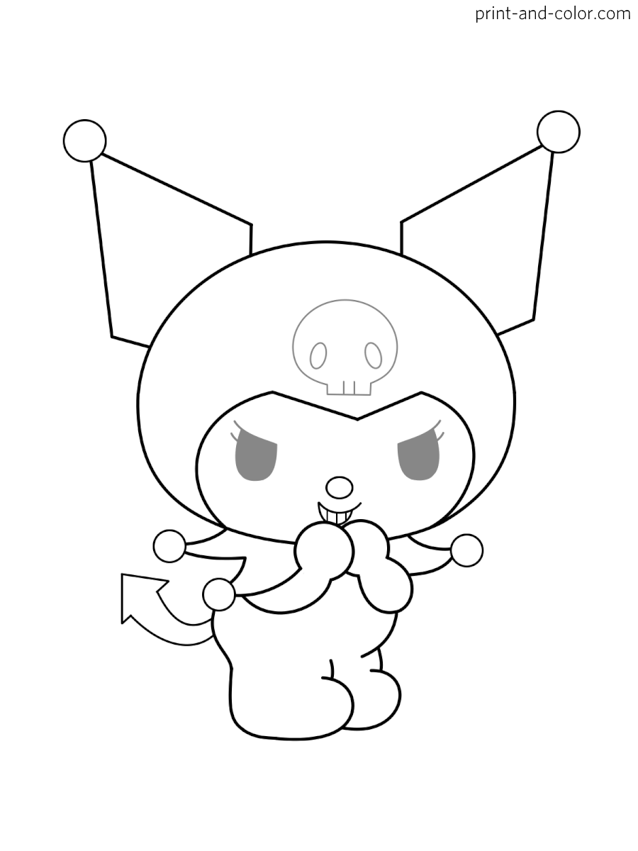 70+ Simple Kuromi Coloring Pages Printable