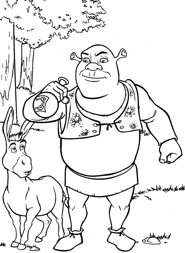 72+ Simple Shrek Coloring Pages Printable