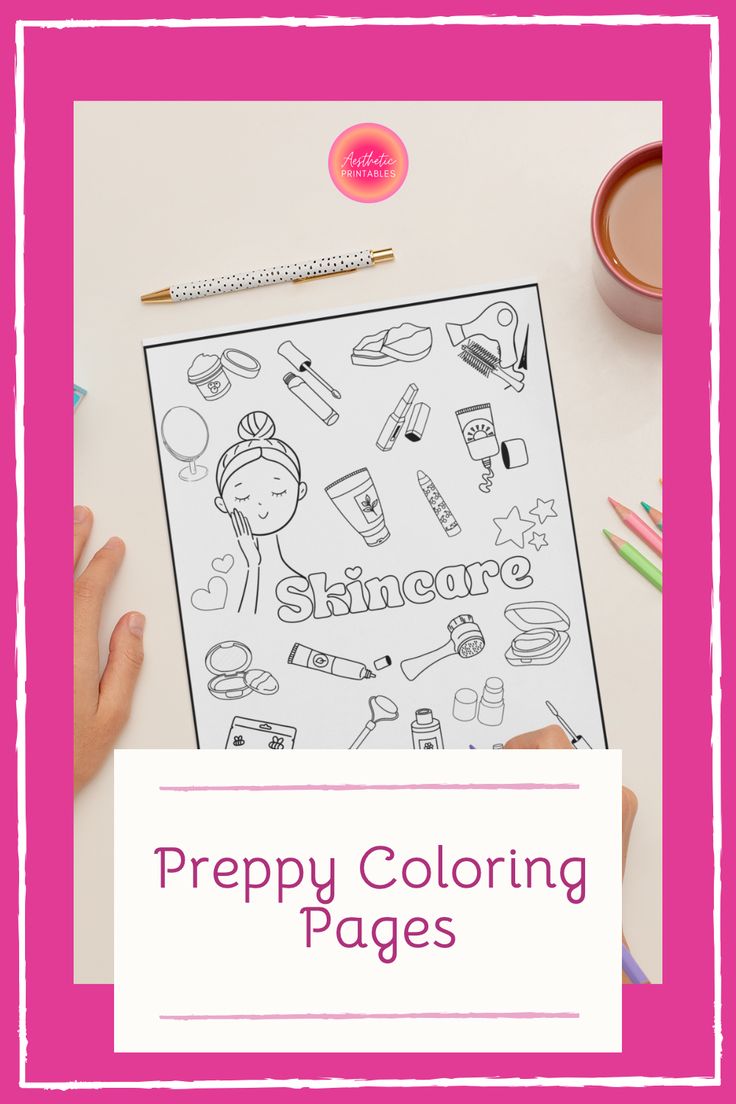 73+ Artistic Preppy Coloring Pages Printable