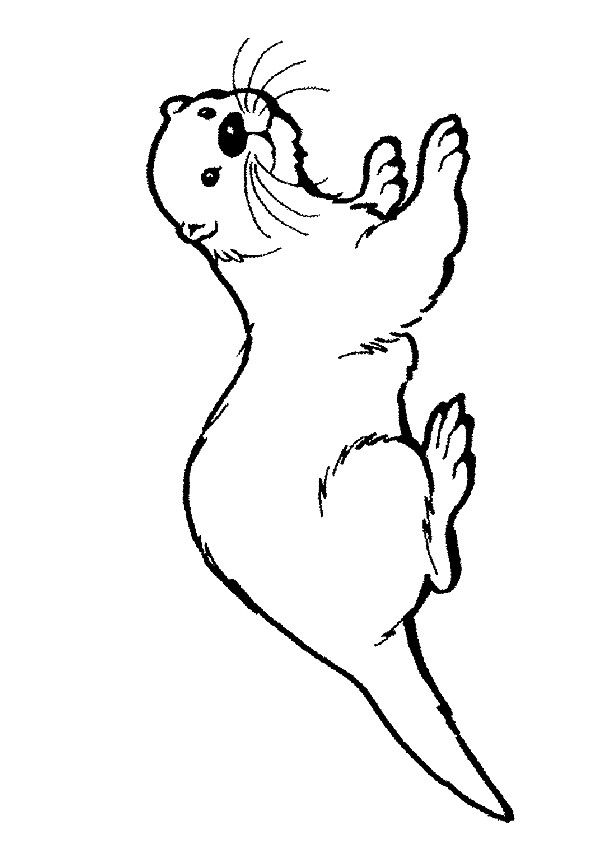 74+ Simple Otter Coloring Pages Printable