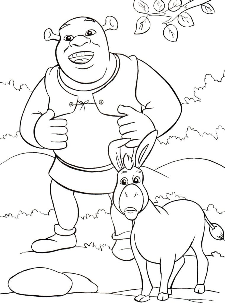 75+ Simple Shrek Coloring Pages Printable