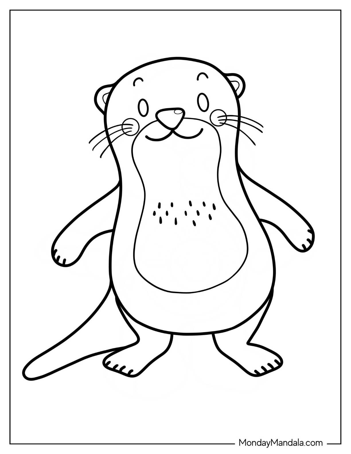 75+ The Best Otter Coloring Pages Printable