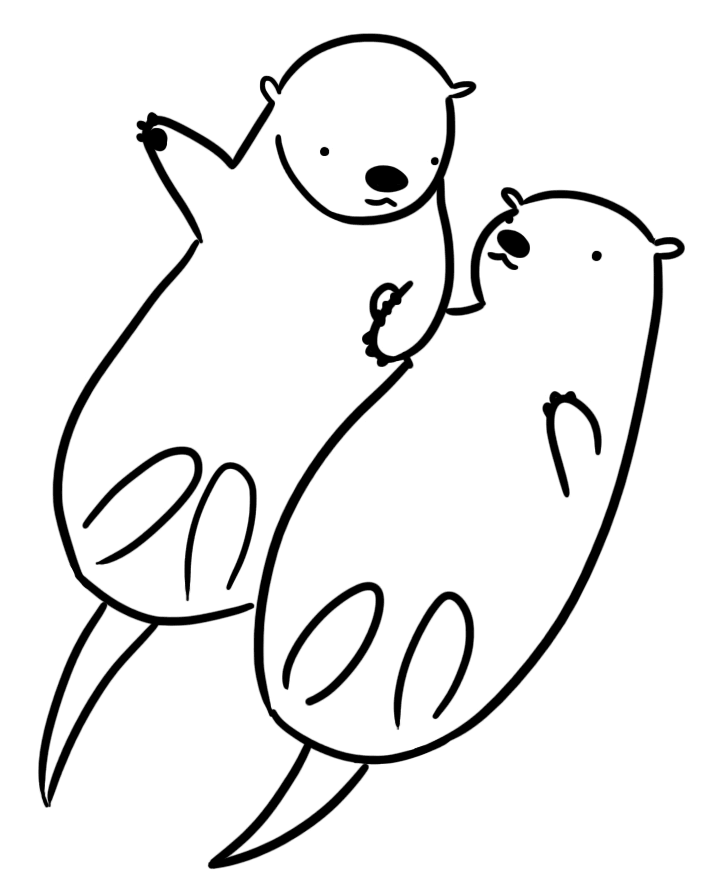 76+ Relaxing Otter Coloring Pages Printable