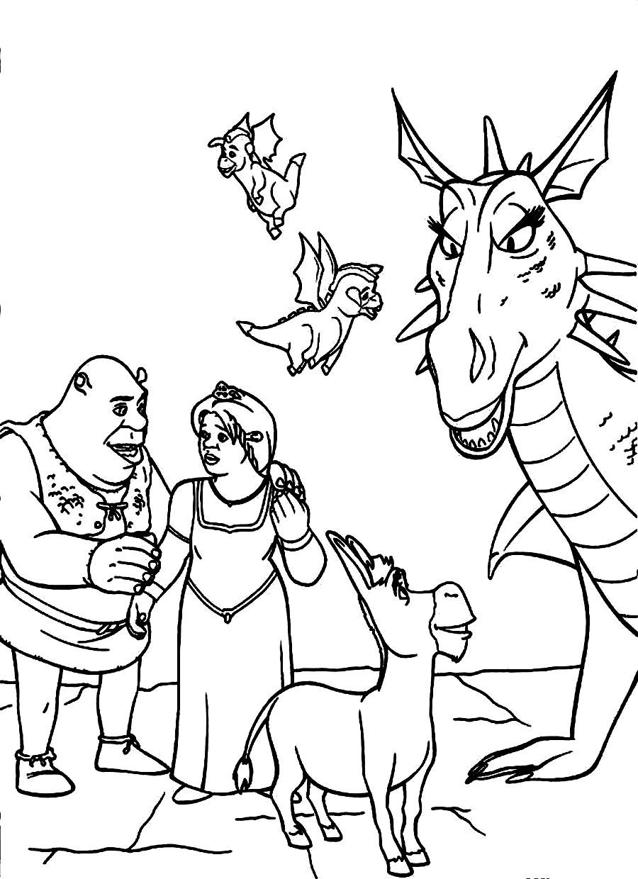 79+ Relaxing Shrek Coloring Pages Printable