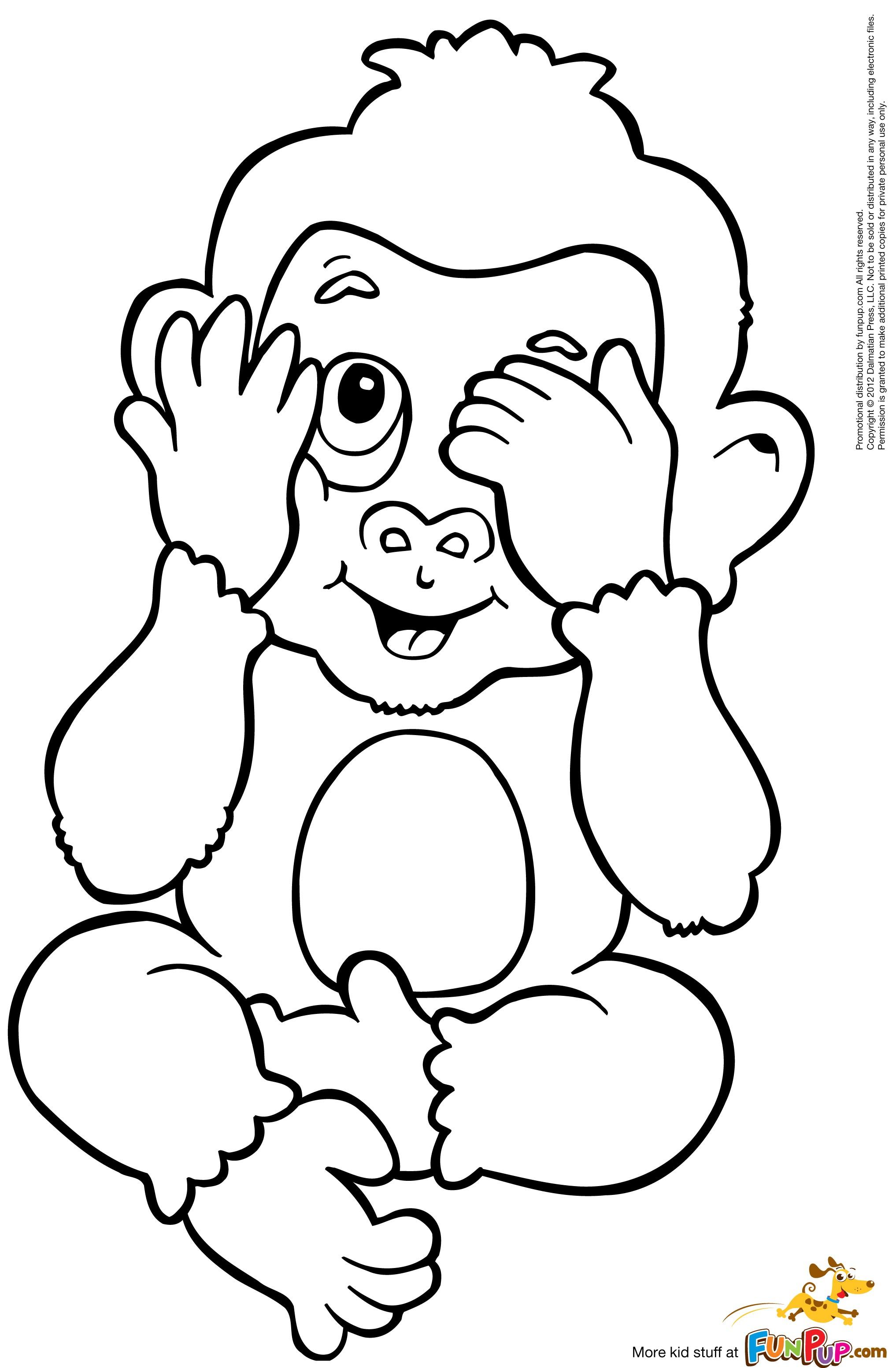 50+ Entertaining Monkey Coloring Pages for Educational