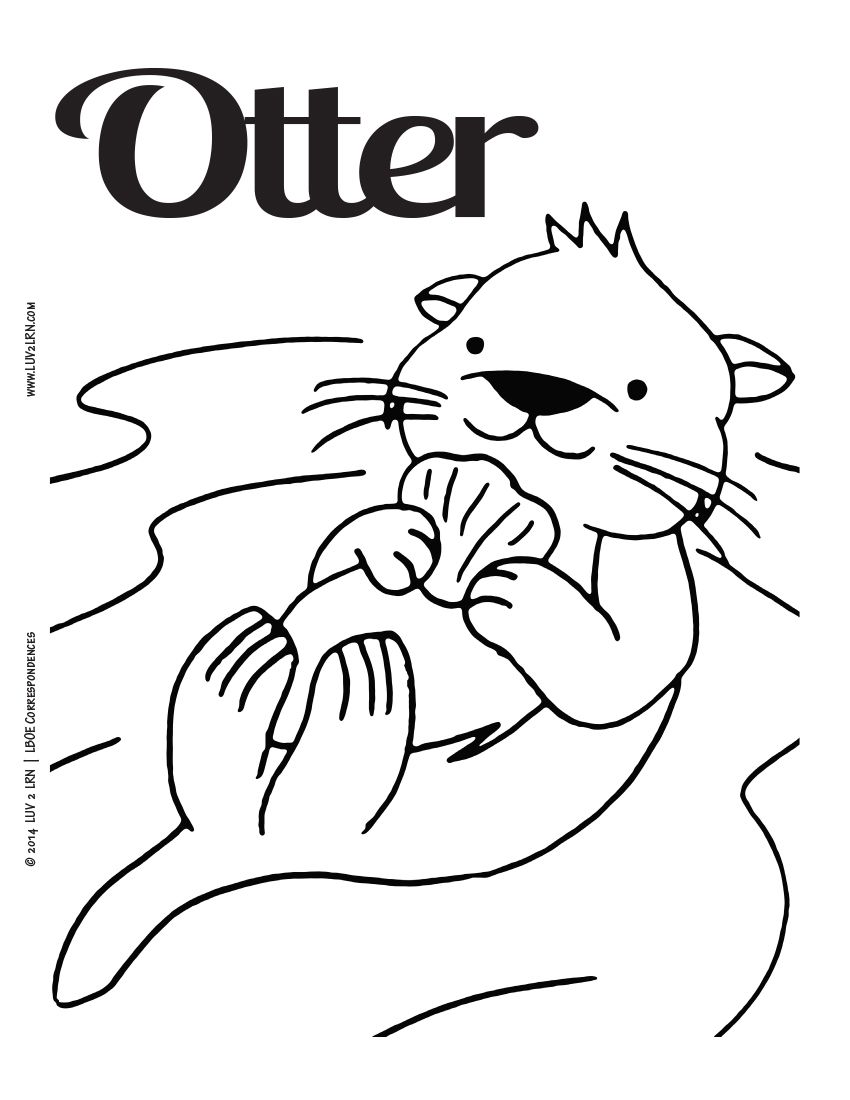 8+ Unique Otter Coloring Pages Printable