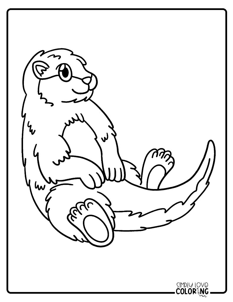 82+ Trendy Otter Coloring Pages Printable