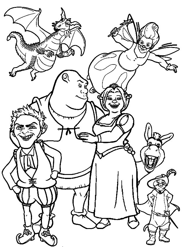 83+ Downloadable Shrek Coloring Pages Printable