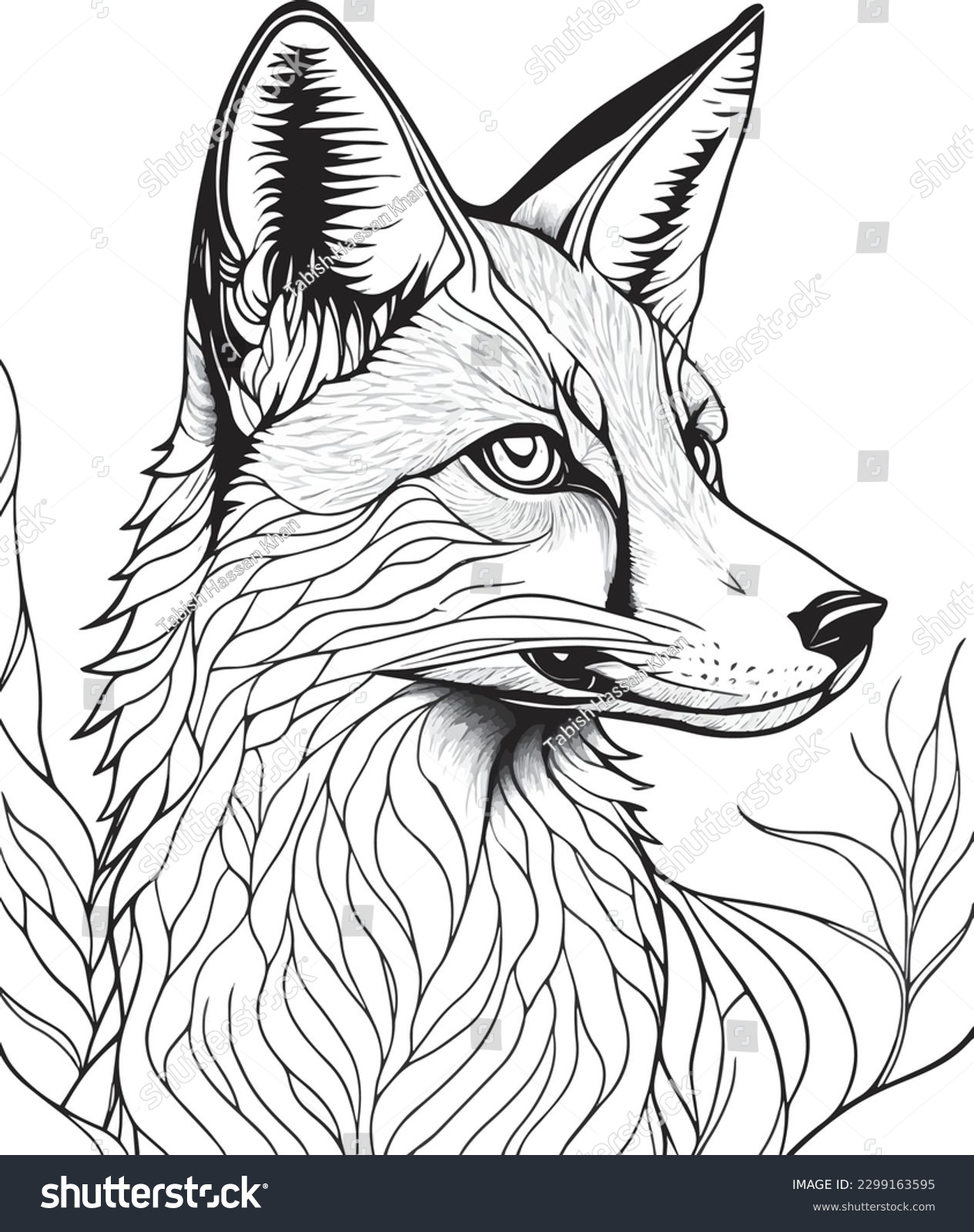 87+ Realistic Fox Coloring Pages Printable