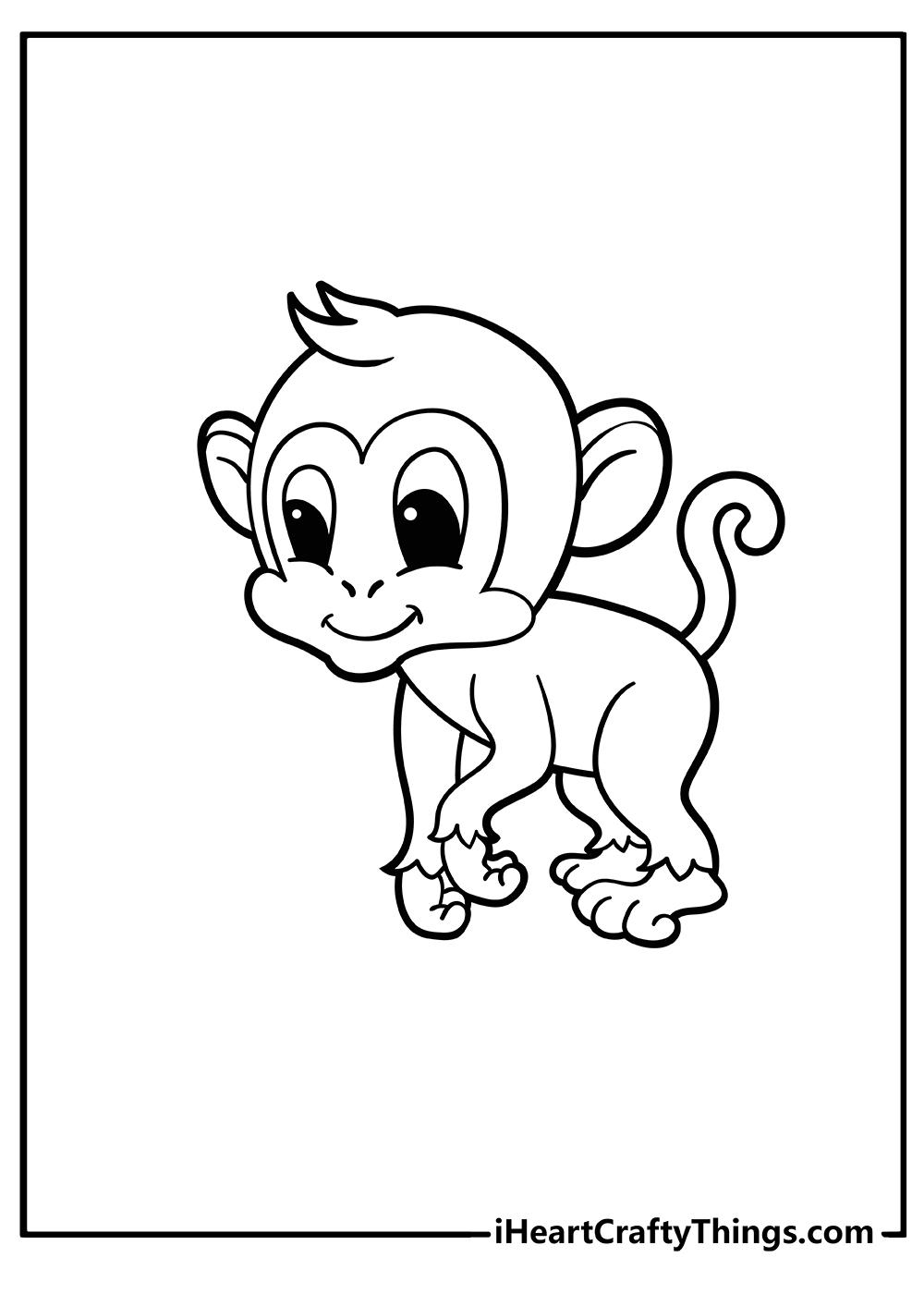 50+ Inspiring Monkey Coloring Pages Download FREE