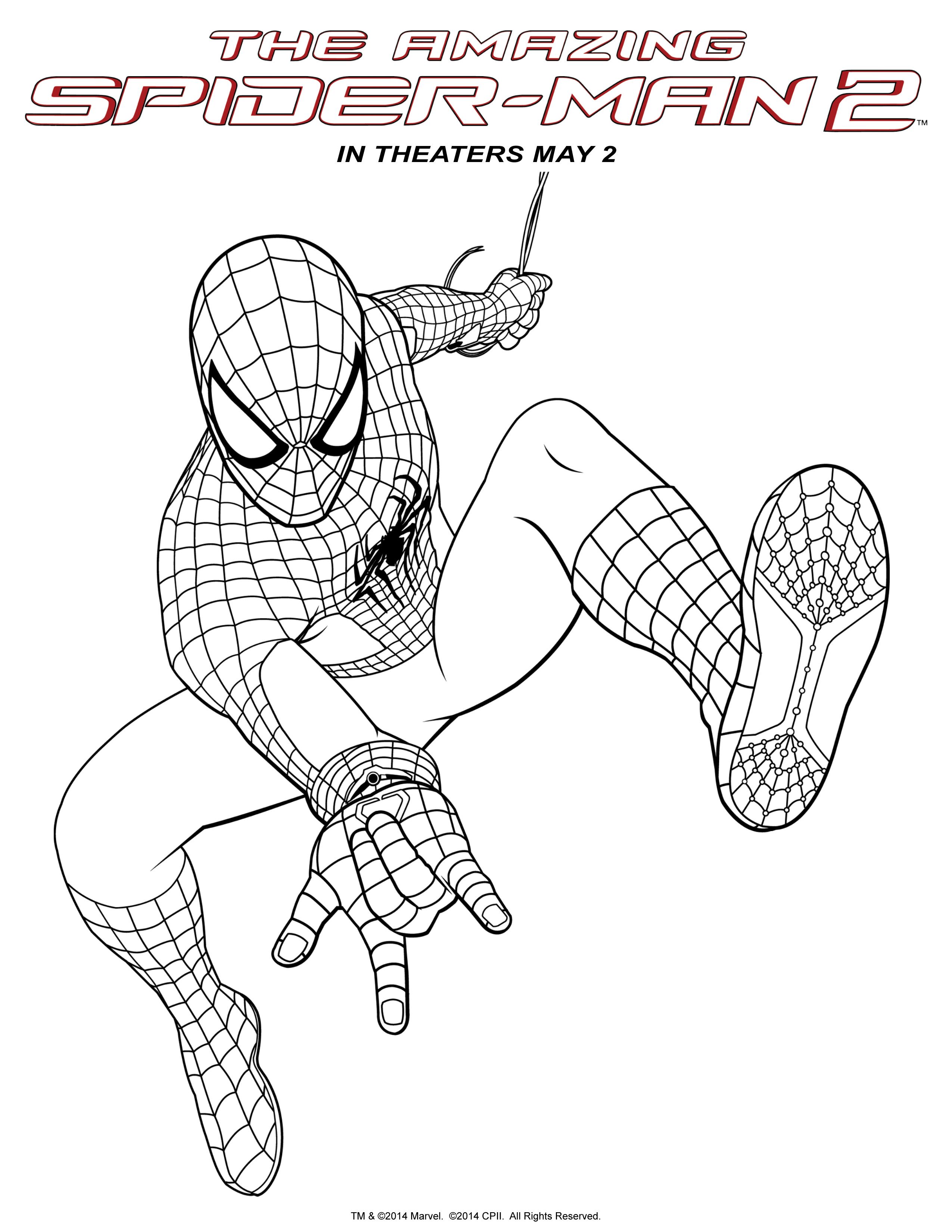 90+ Colorful Spiderman Coloring Pages Printable