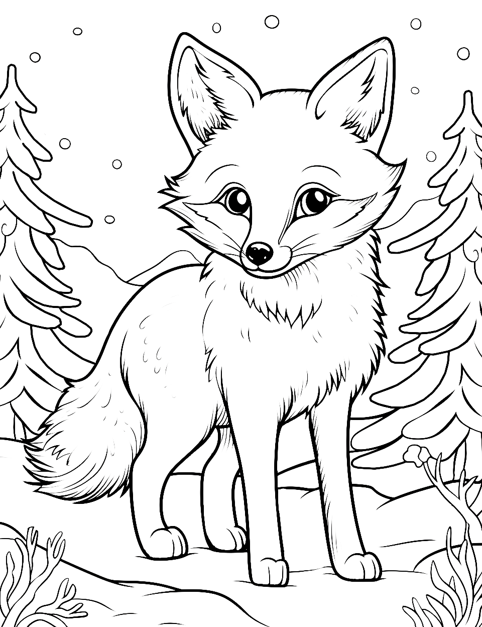 91+ Fun Fox Coloring Pages Printable