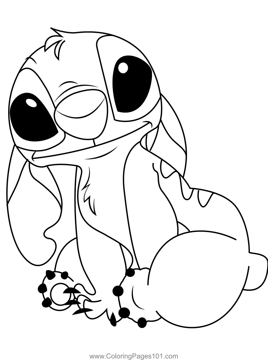 92+ Cute Stitch Coloring Pages SVG Printable