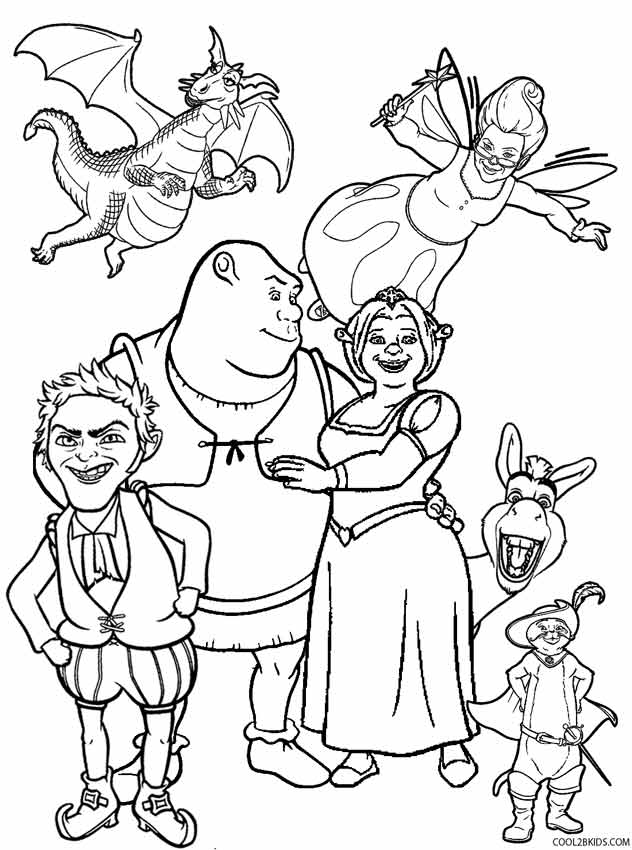 92+ Simple Shrek Coloring Pages Printable