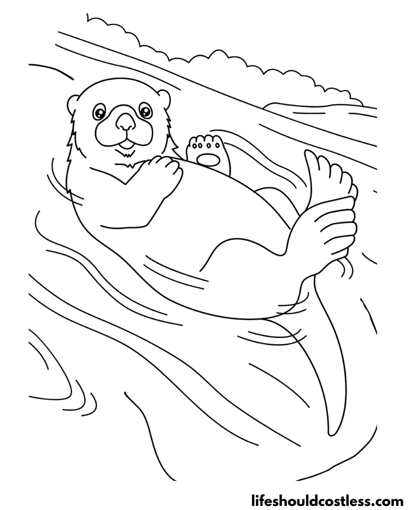 92+ Top Otter Coloring Pages Printable