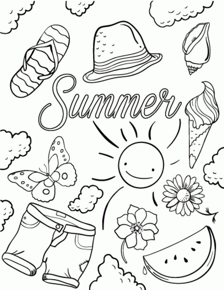 93+ Funtastic Summer Coloring Pages Printable