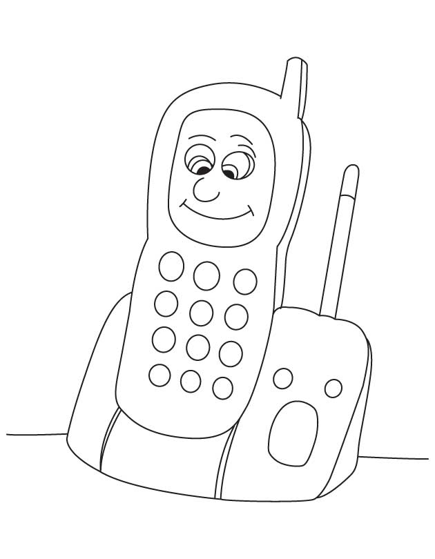 95+ Unique Cell Phone Coloring Pages for Kids Printable