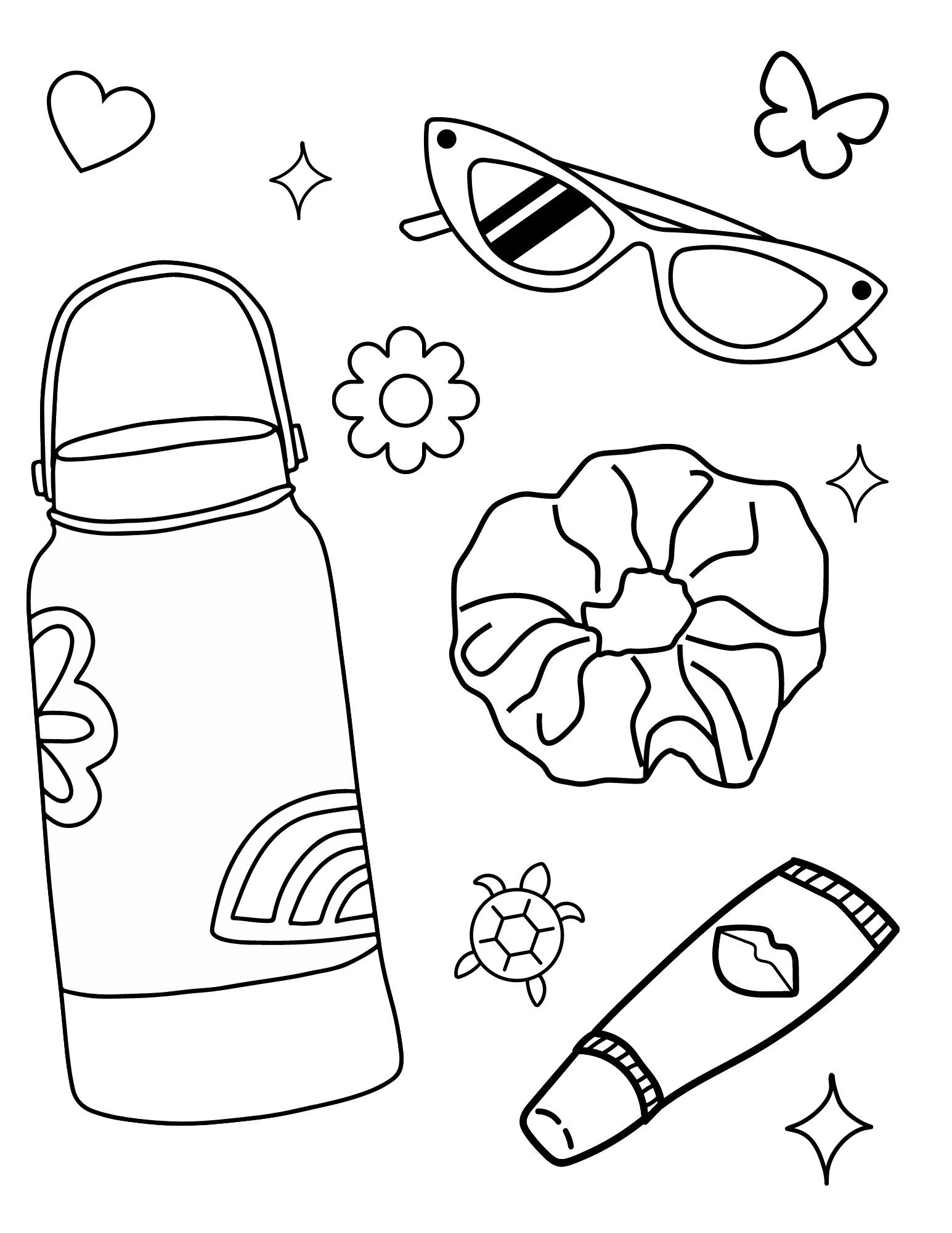 96+ Amazing Preppy Coloring Pages Printable