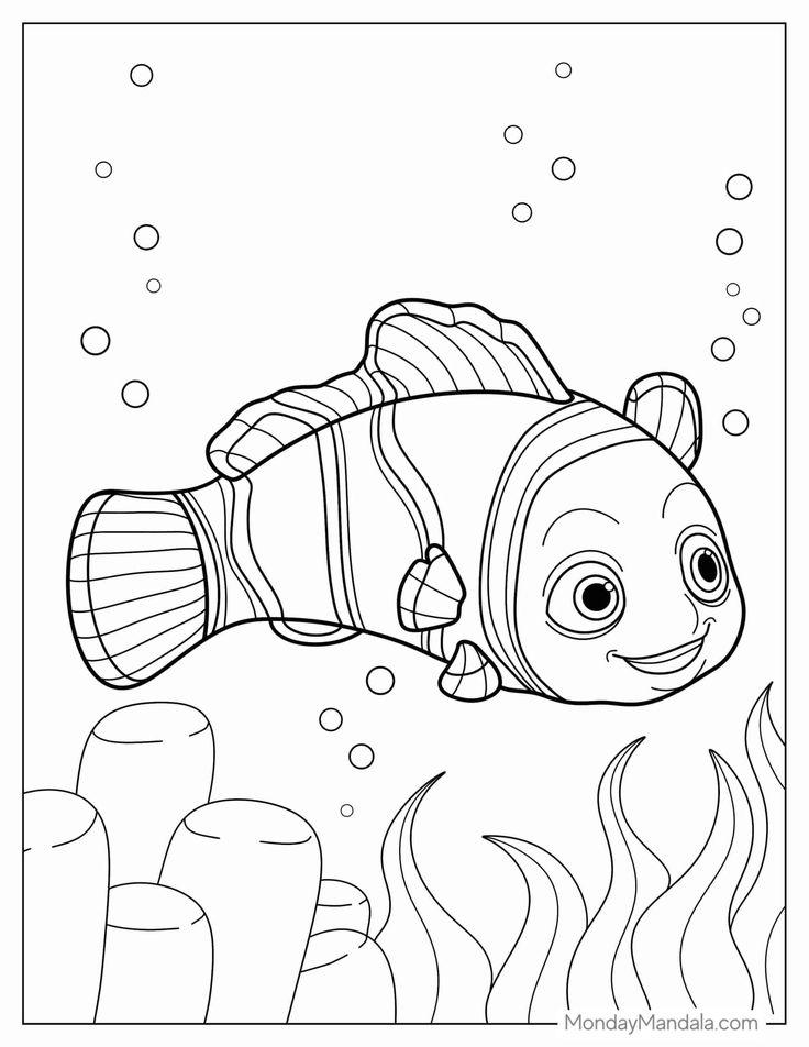 40+ Adorable Nemo Coloring Pages Realistic