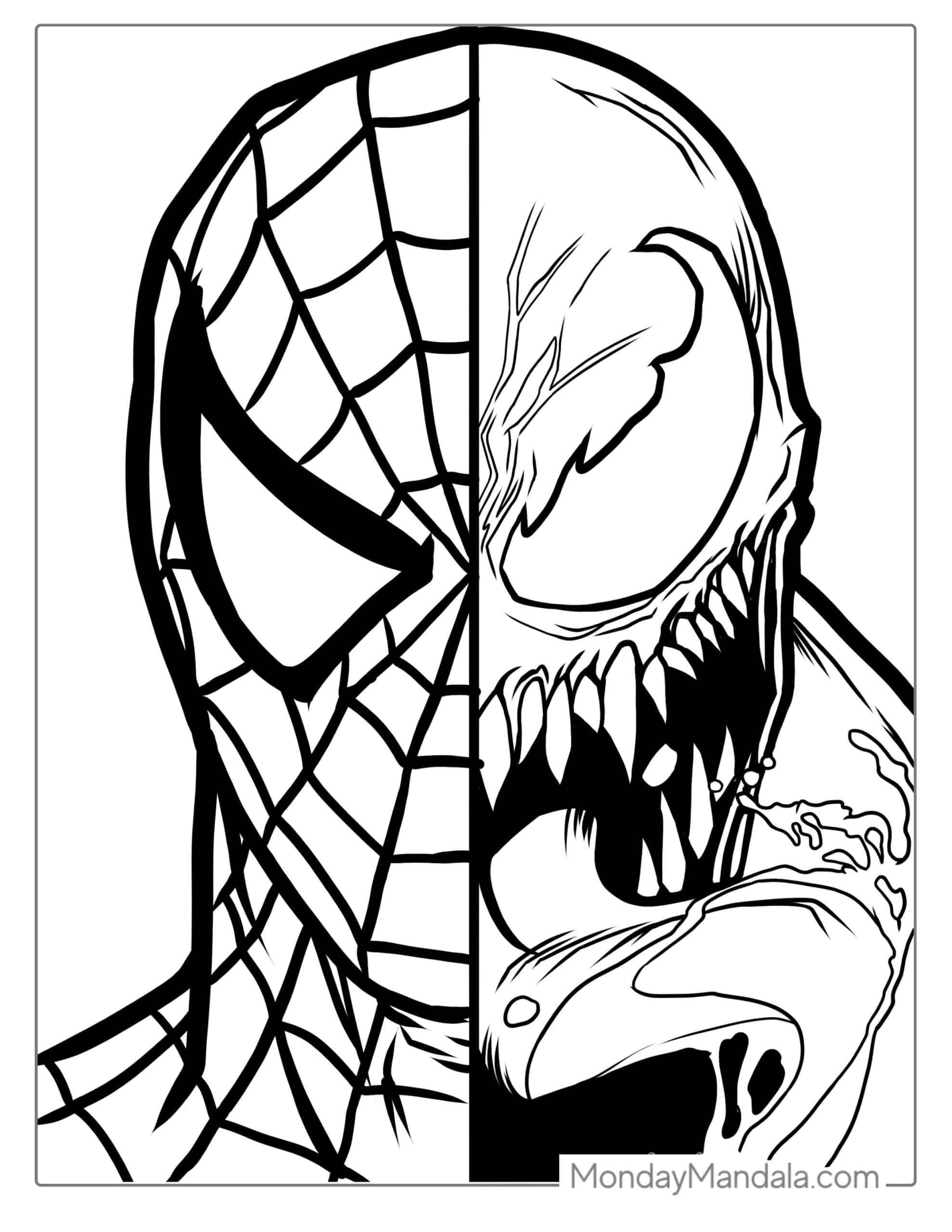 Coloring Pages Spiderman Free Printable