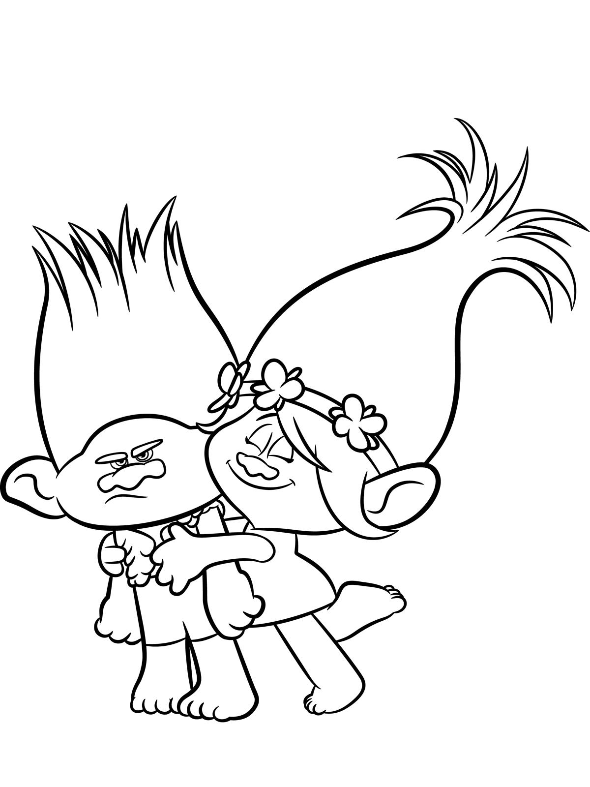 49+ New Trolls Coloring Pages Simple