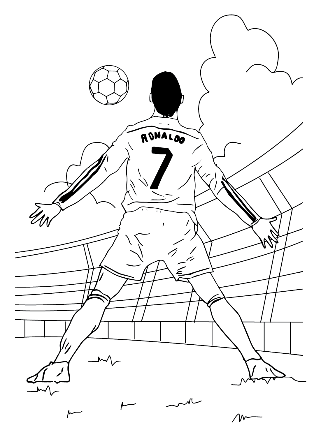 40+ Funtastic Ronaldo Coloring Pages Simple