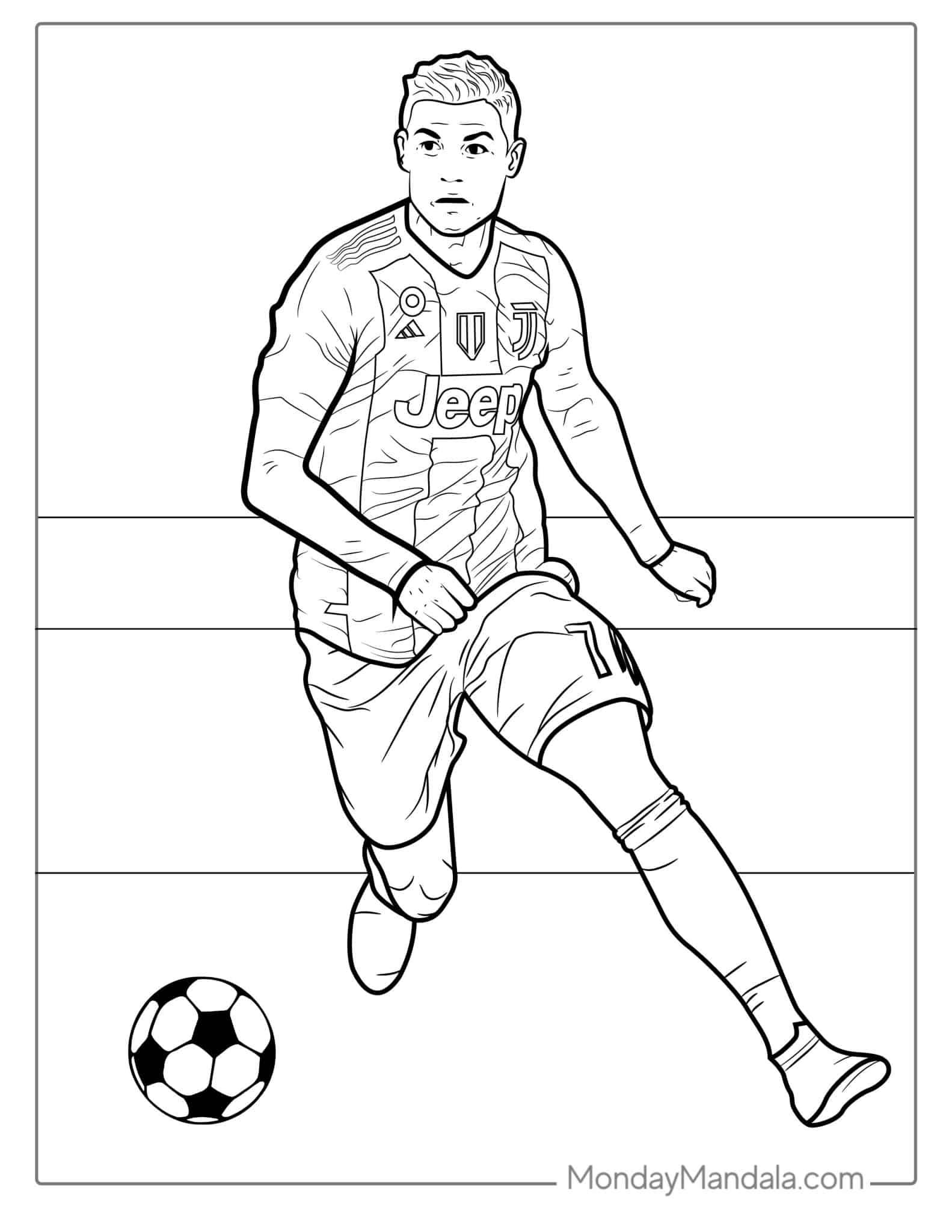 46+ Funtastic Ronaldo Coloring Pages Easy