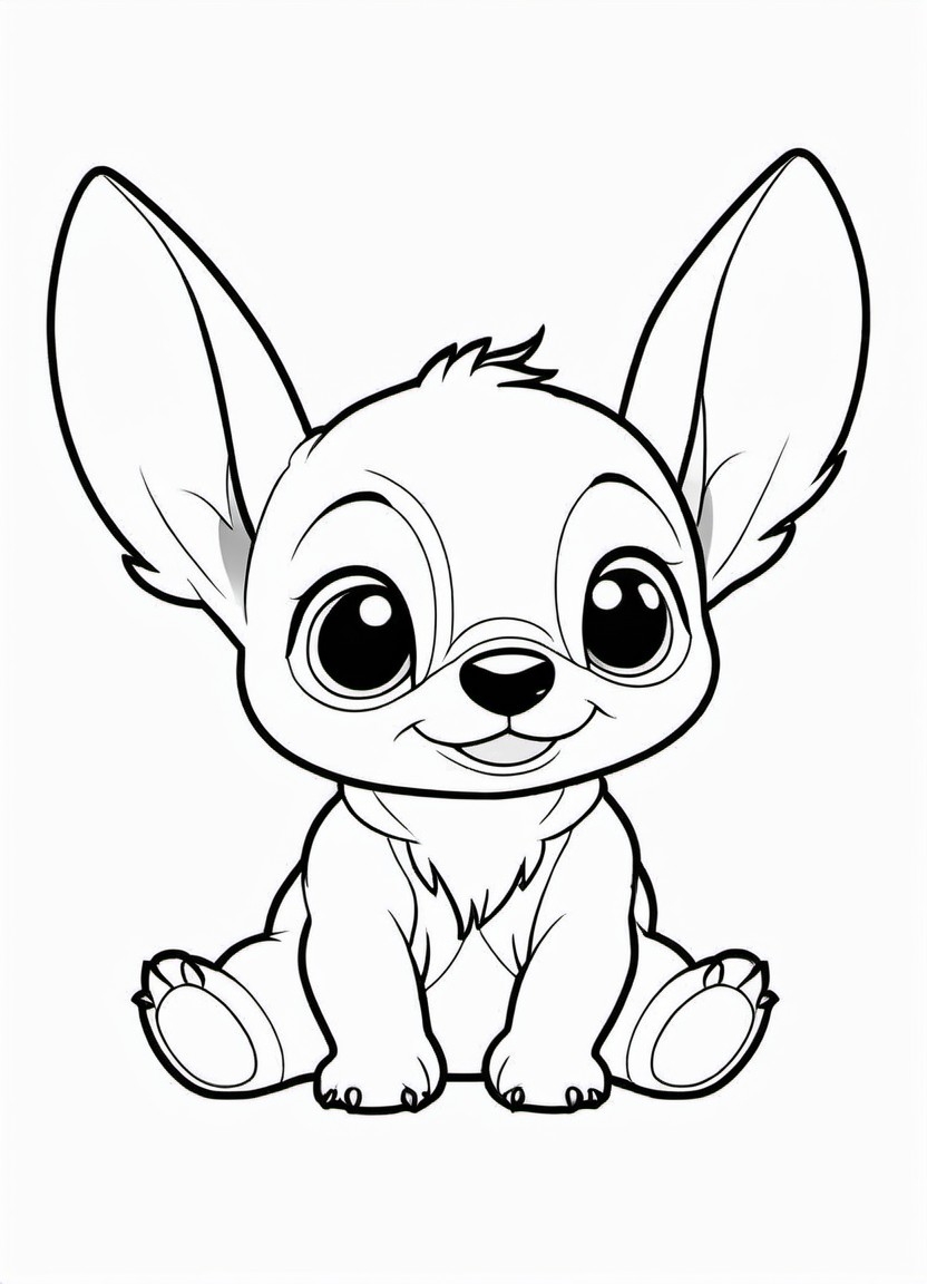 Cute Baby Stitch Coloring Pages