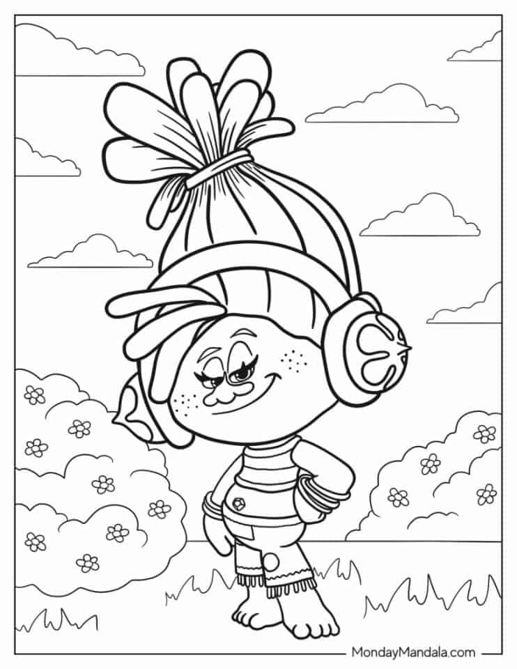 32+ Free Trolls Coloring Pages Cute