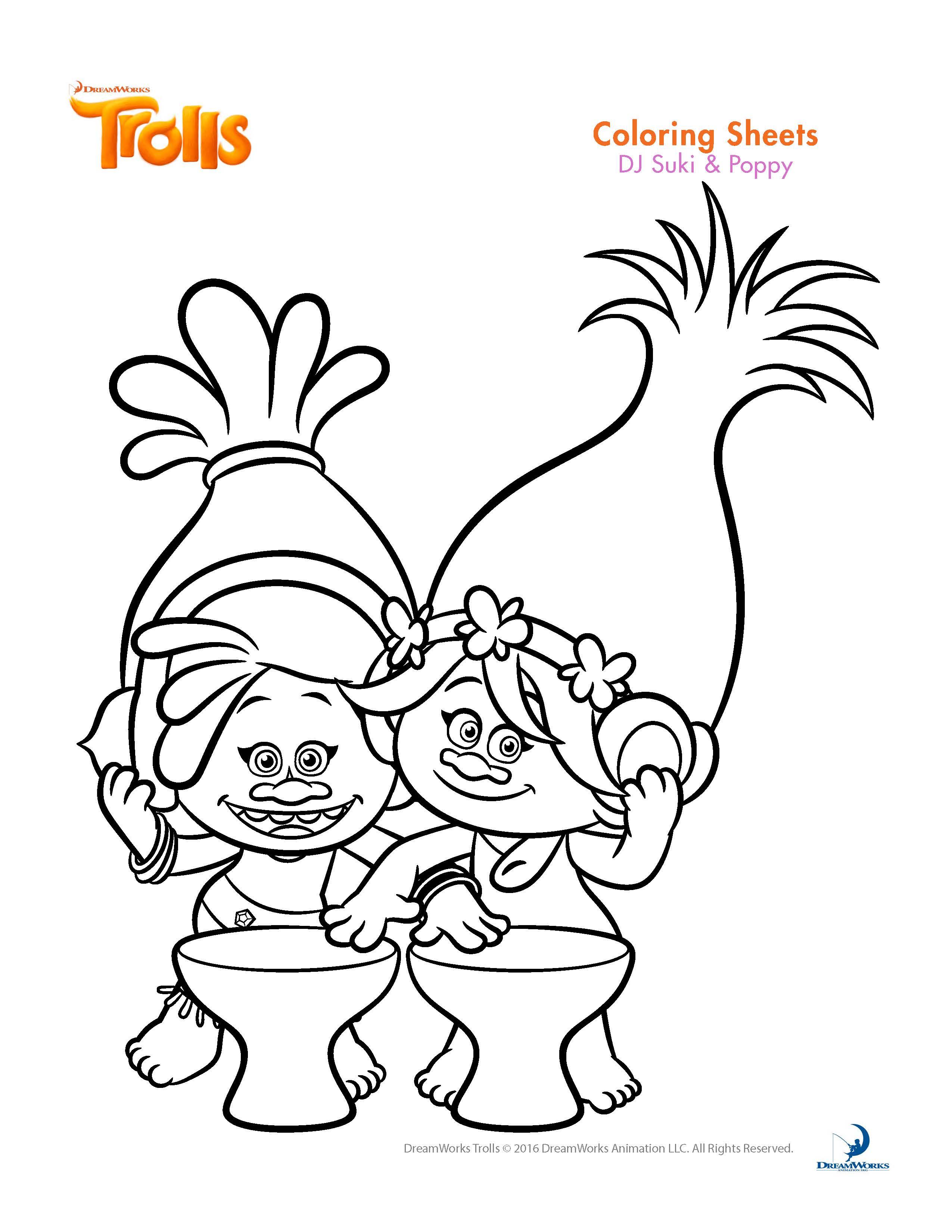 50+ Joyful Trolls Coloring Pages Archives