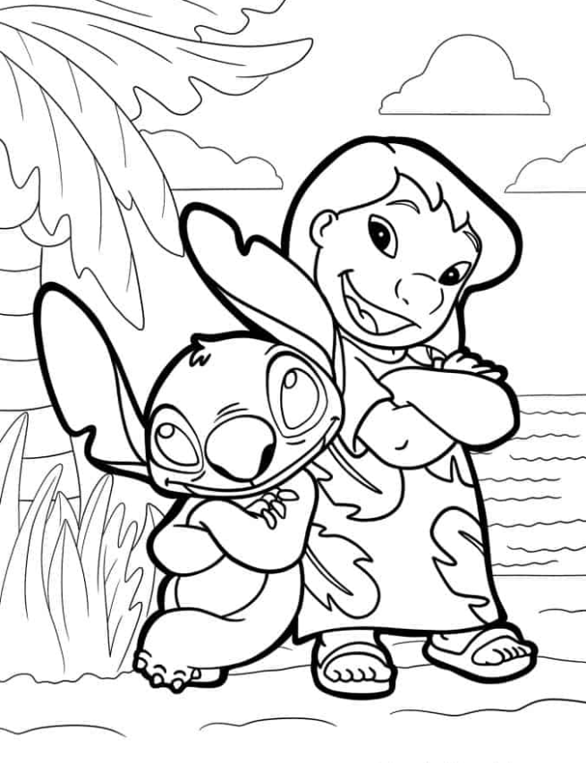 39+ Trendy Stitch Sleeping Coloring Pages Realistic