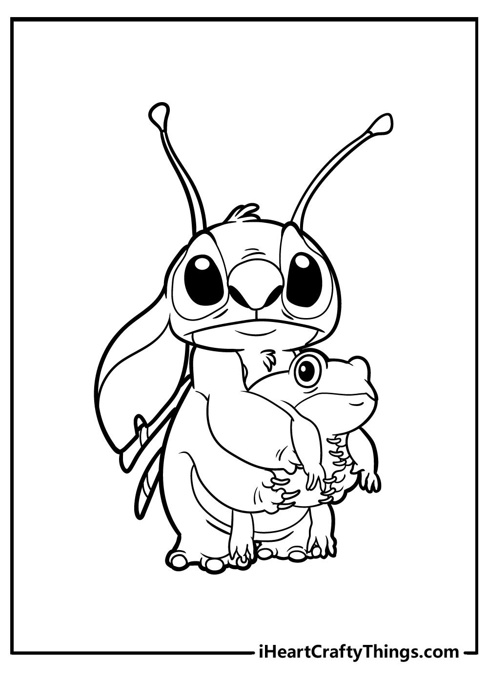 42+ Amazing Stitch Sleeping Coloring Pages Cute