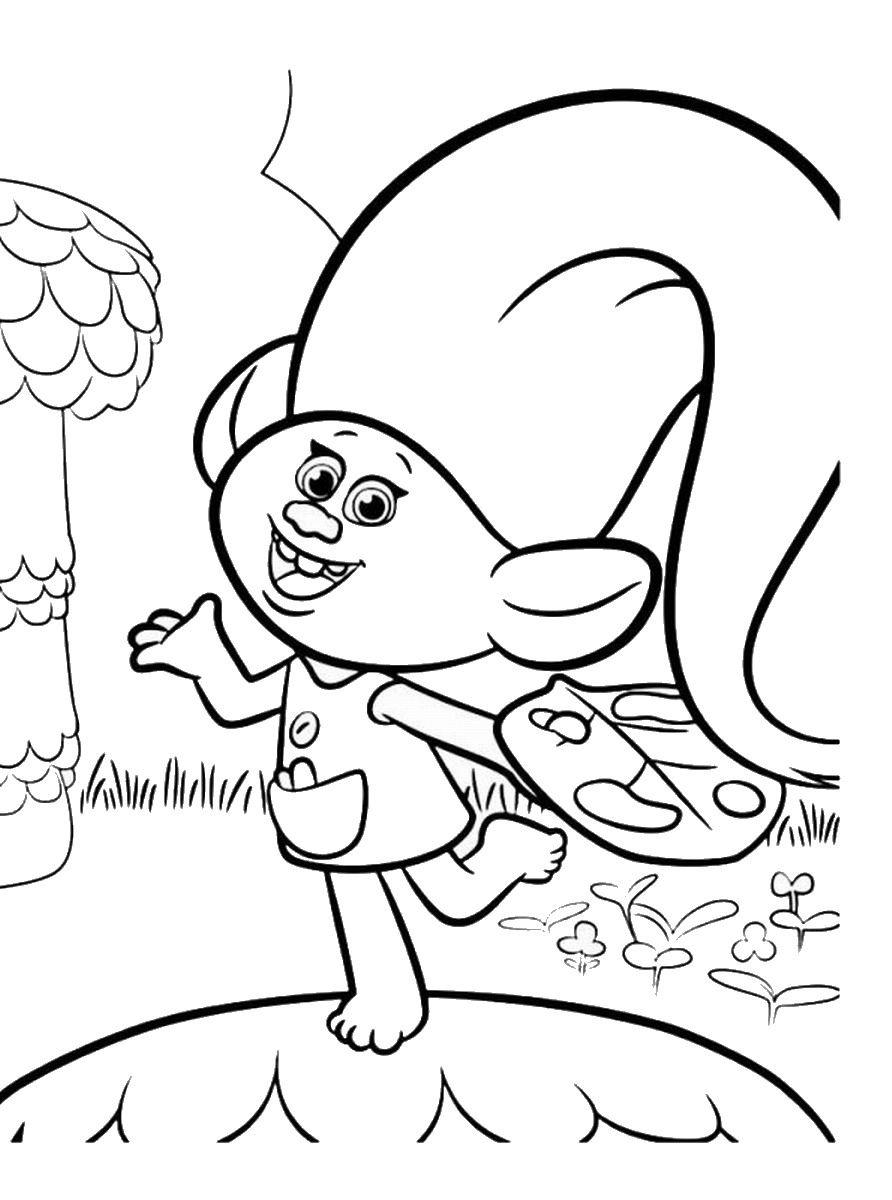 41+ Fun Trolls Coloring Pages Simple