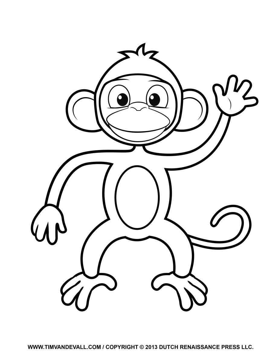 48+ Detailed Monkey Coloring Pages for Educational