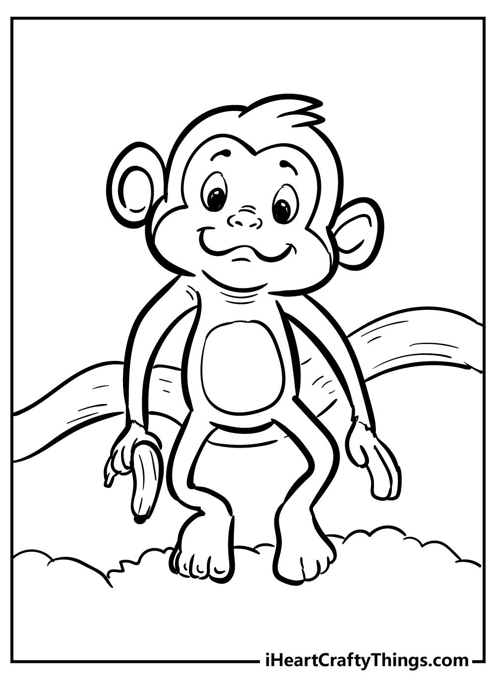 32+ Entertaining Monkey Coloring Pages Realistic