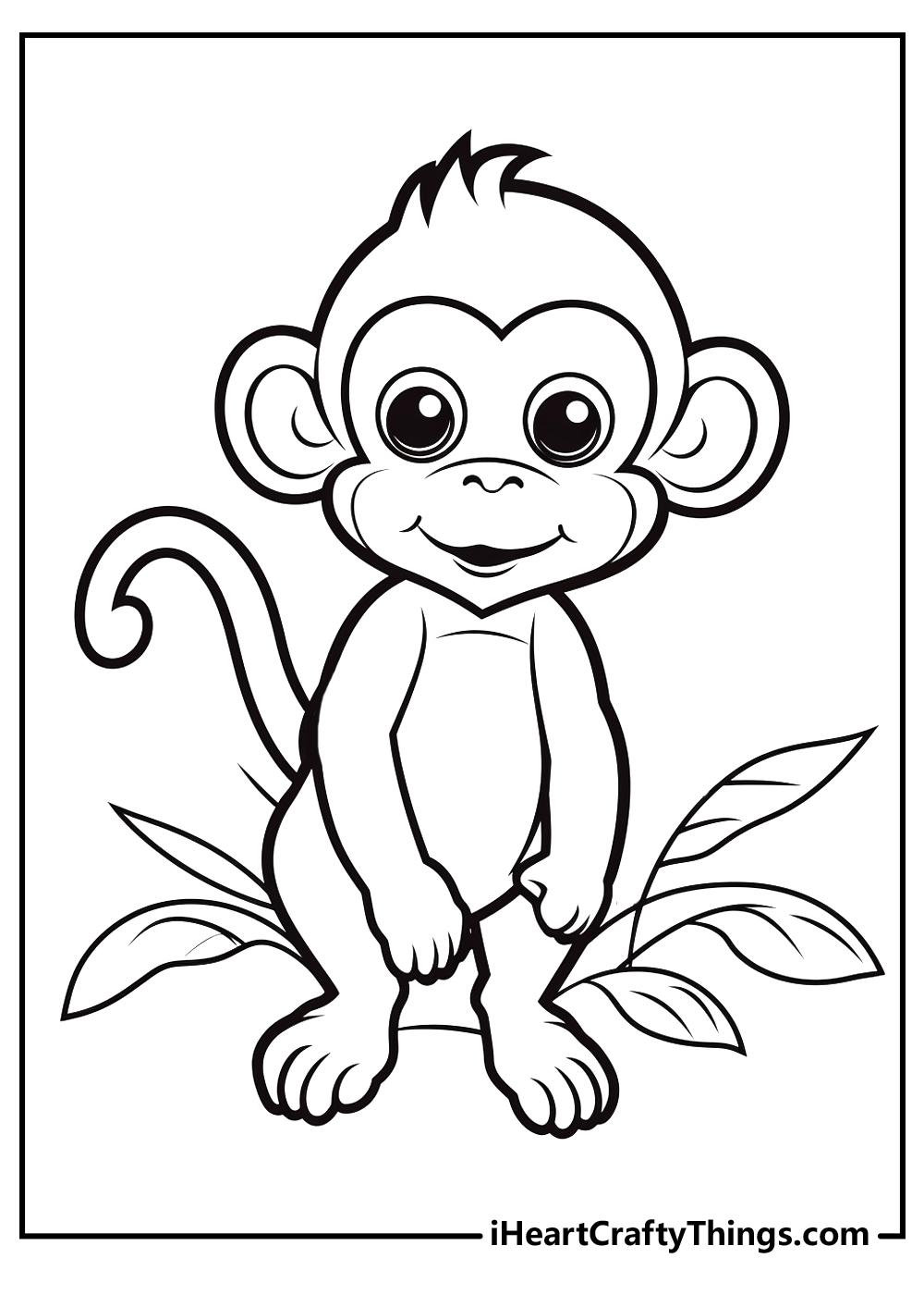 34+ Artistic Monkey Coloring Pages Download FREE