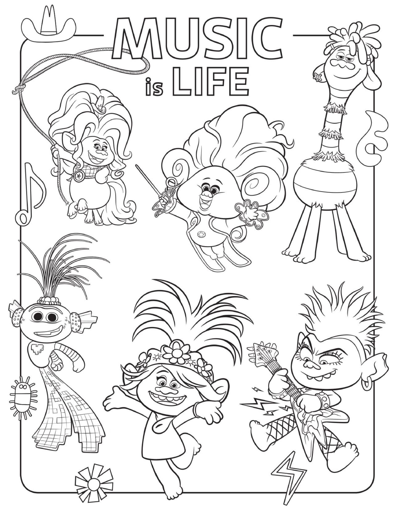 38+ Whimsical Trolls Coloring Pages and Drawing