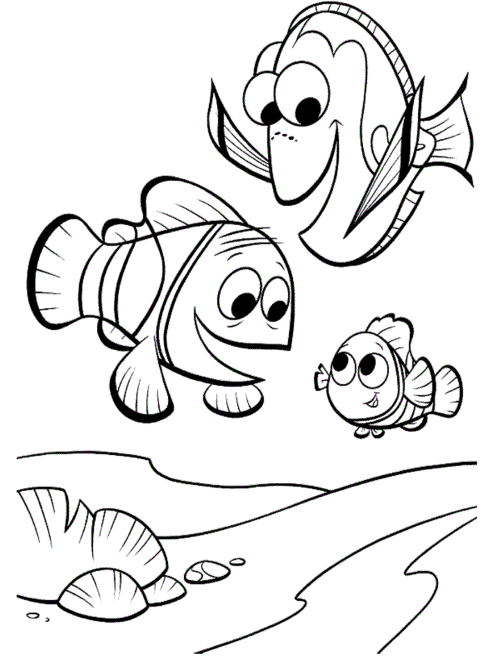 43+ Entertaining Nemo Coloring Pages with Simple Outline