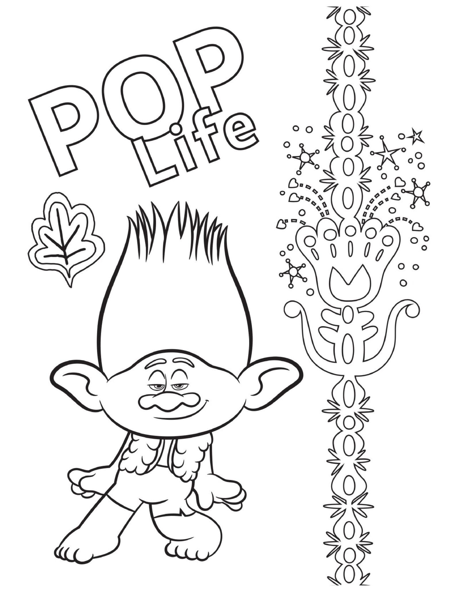 50+ New Trolls Coloring Pages Art