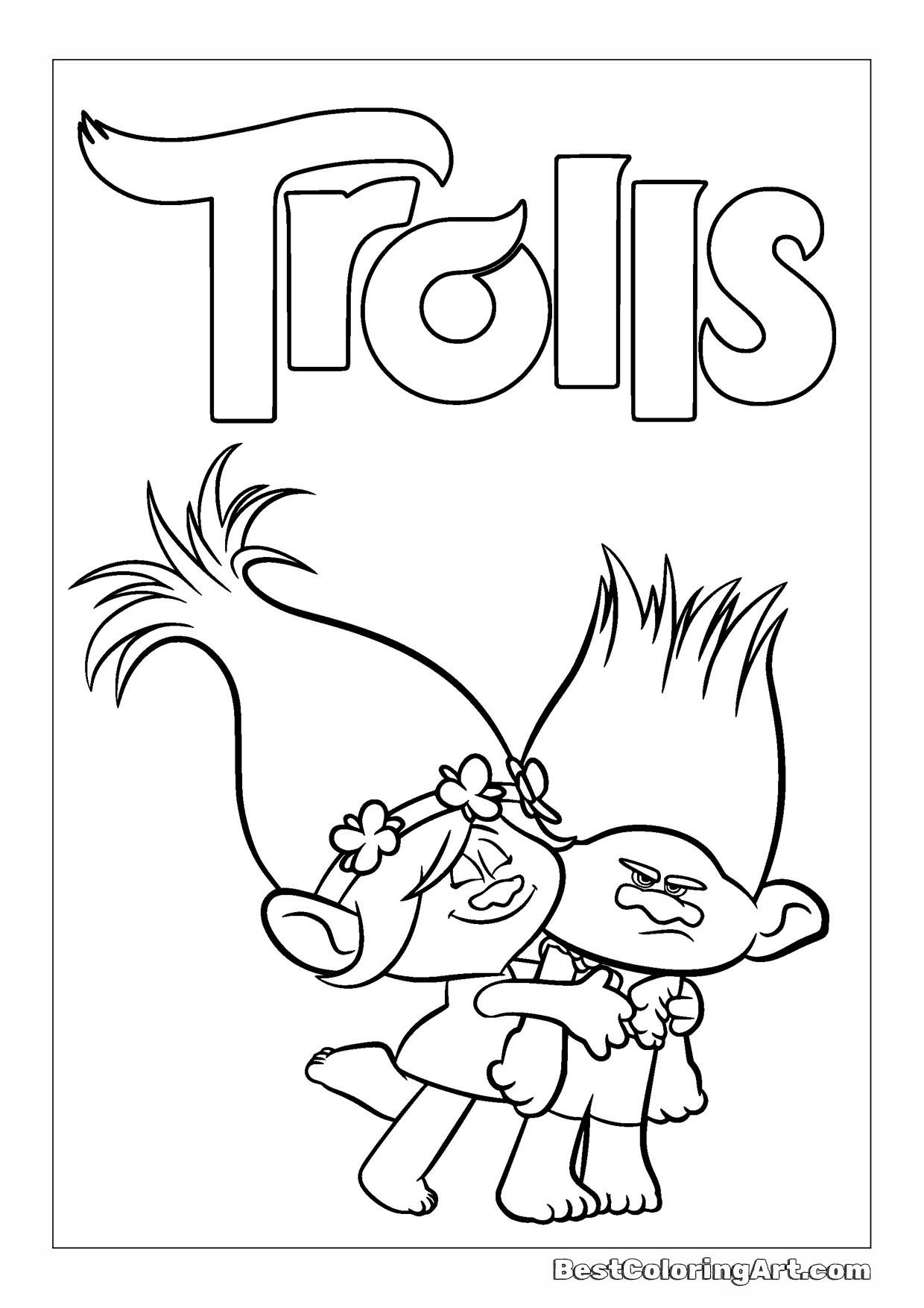 50+ Funtastic Trolls Coloring Pages Printable Sheets