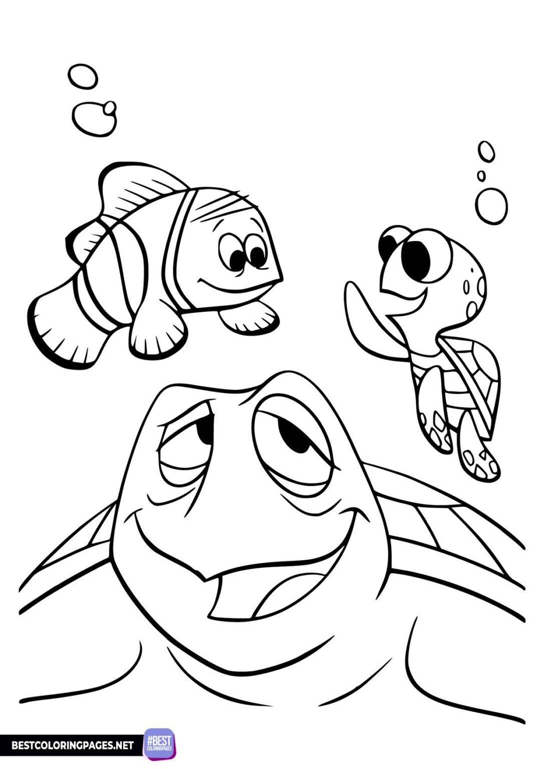 43+ Colorful Nemo Coloring Pages with Simple Outline