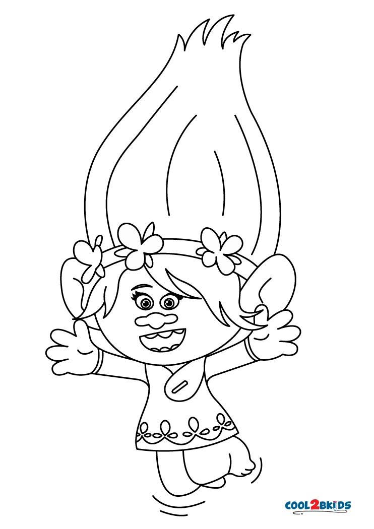 40+ Happy Trolls Coloring Pages Art