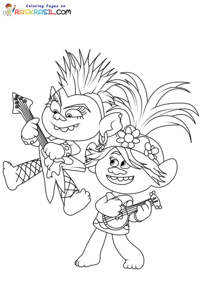 40+ Aesthetic Trolls Coloring Pages Easy