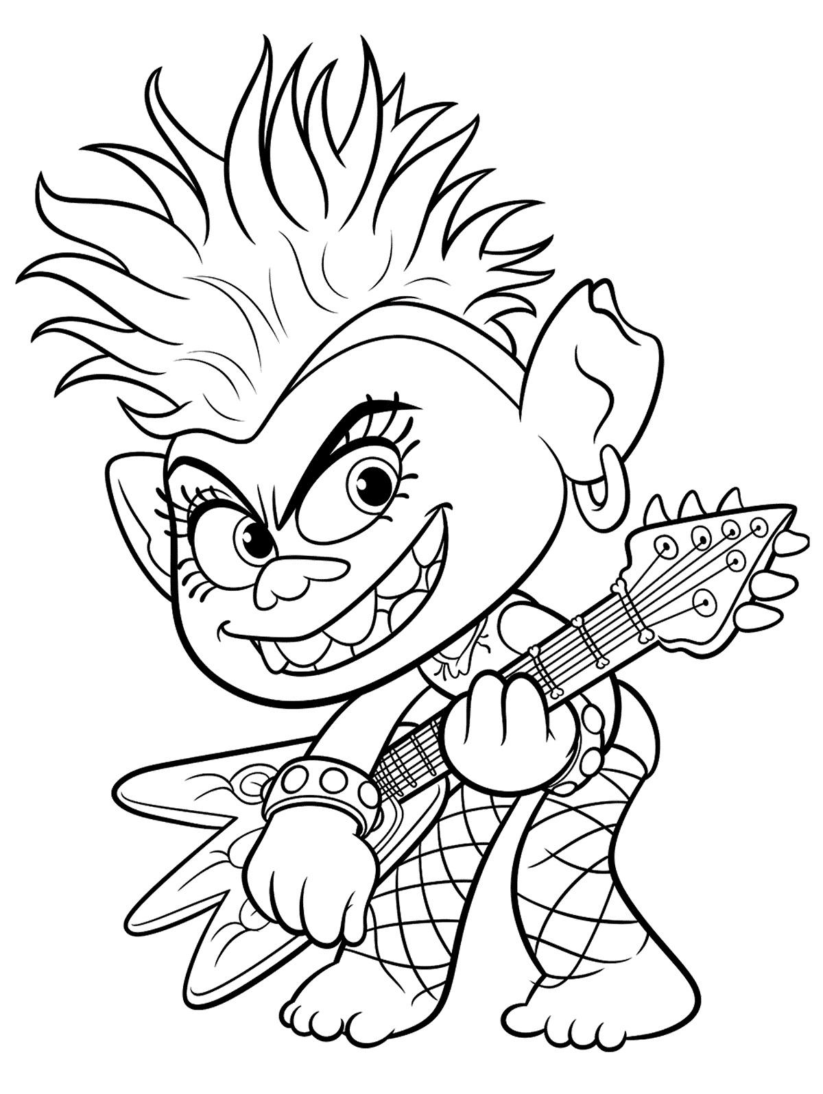 50+ Downloadable Trolls Coloring Pages Cute