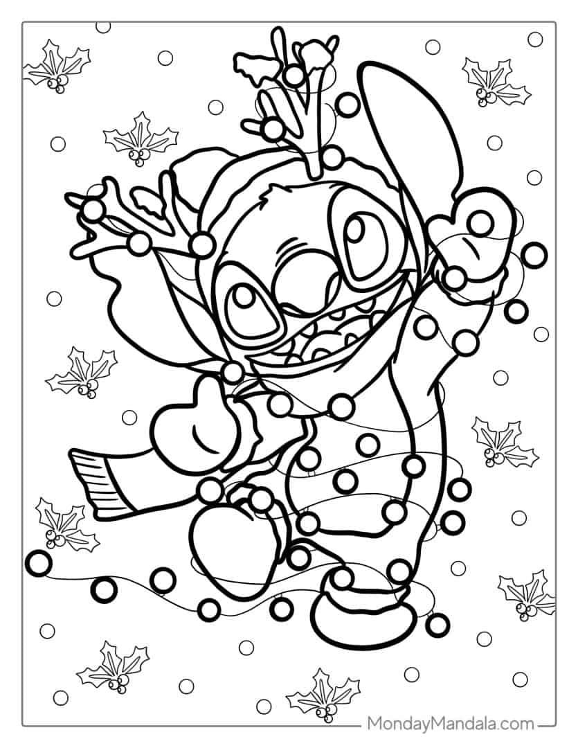 49+ Cheerful Stitch Sleeping Coloring Pages Realistic