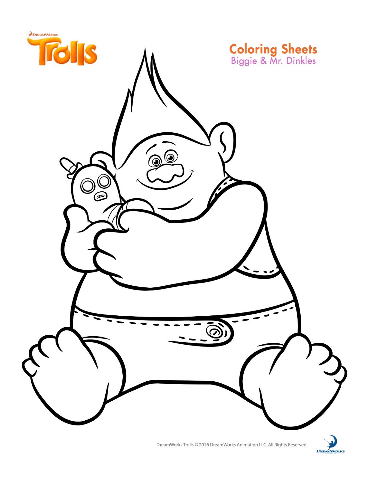 34+ Colorful Trolls Coloring Pages Download FREE